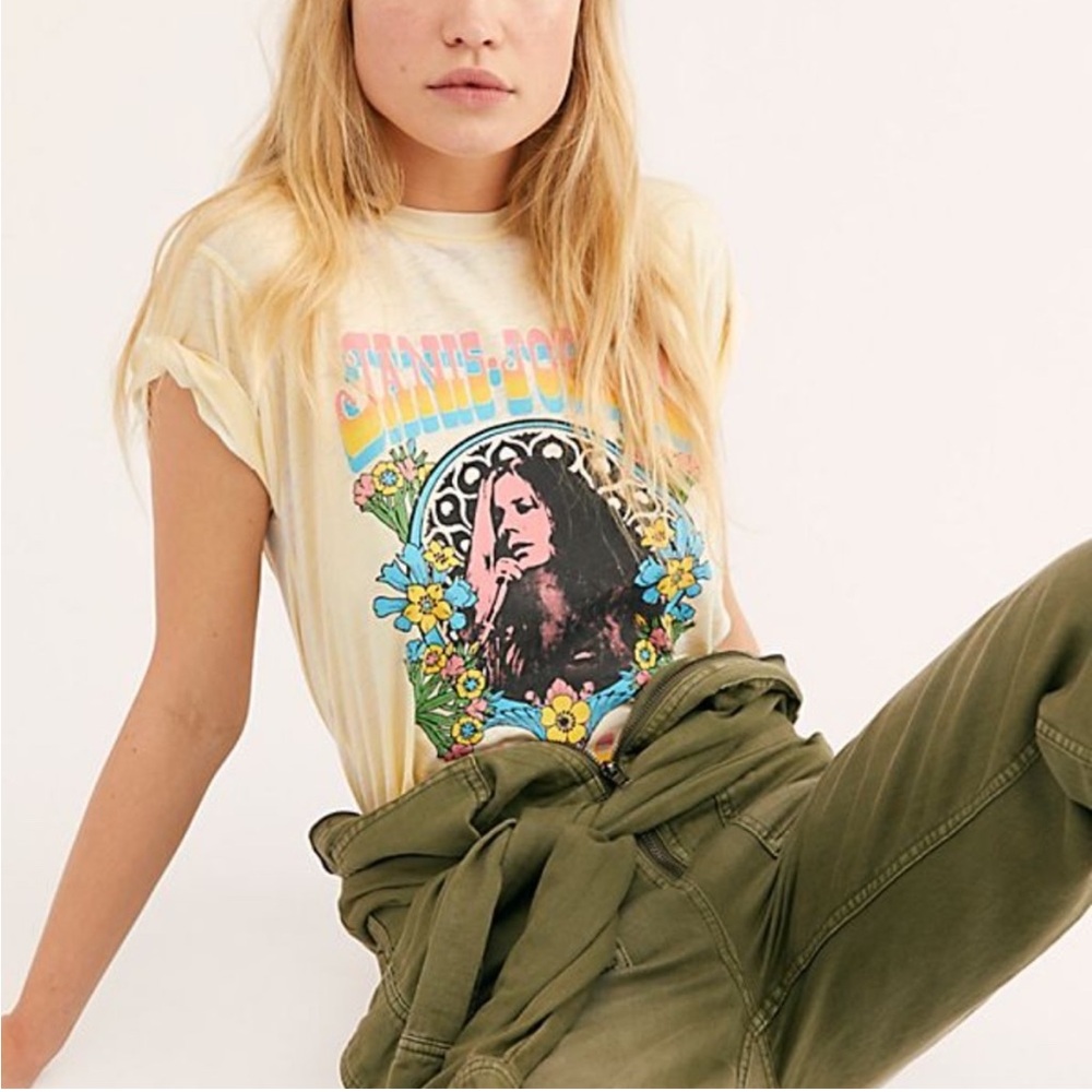 Daydreamer Free People Janis Joplin Burnout Tee S